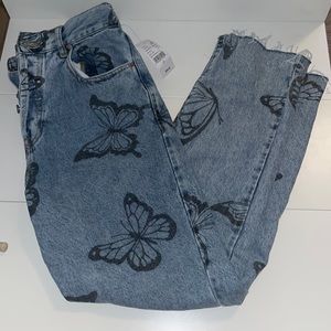 PacSun Butterfly High Rise Straight Jean